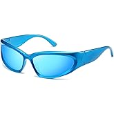 kimorn Y2K Wrap Around Polarized Sunglasses Womens men Swift Oval Fashion Sport Shades Sun Glasses K1273