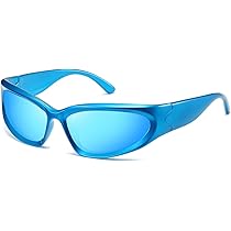 Amazon.com: kimorn Y2K Wrap Around Polarized Sunglasses