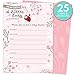Little Lady on The Way Baby Shower Invitations for Girls, Set of 25 Fill-in Style Cards and Envelopes. Ladybug Theme with Pink and White Flowers, Butterflies and Hearts.