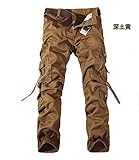 Keybur Men's Cotton Casual Military Army Cargo Camo Combat Work Pants (34, Khaki)