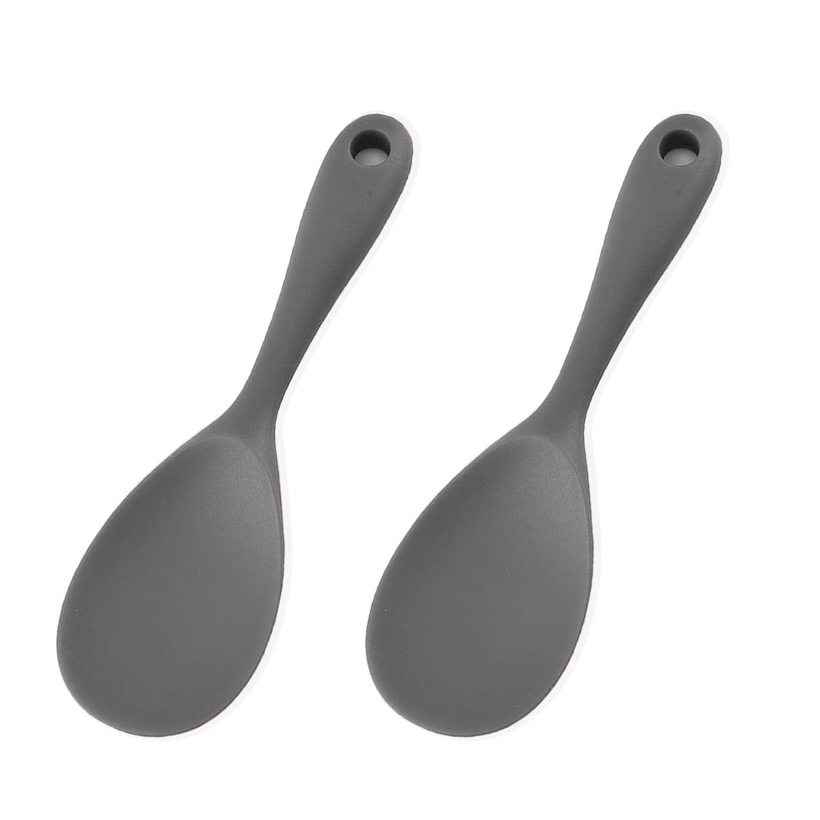 Qianxihu 2Pcs Silicone Rice Spoon Set Cooker Serving Silicone Paddle Rice Cooker Serving Heat Resistant Basting Kitchen Tool Set for Stirring Mixing