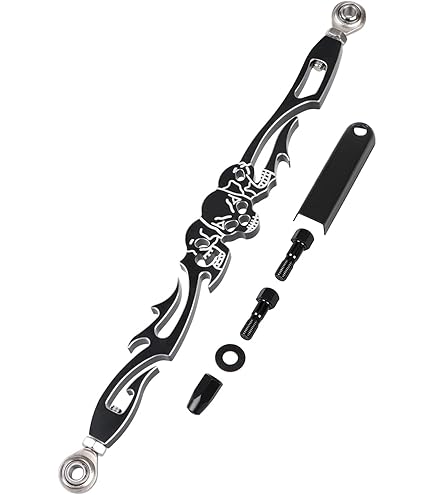 Krator Chrome Flame Shift Linkage – 9" Length, 6061 Billet Aluminum, Compatible With 1985+ Harley Davidson Softail