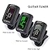 Guitar Tuner Digital Tuner Clip-On for Acoustic Electric Chromatic Bass Violin Guitars Ukulele Large Clear Colorful LCD Display 360 Degree Rotating Auto Power Off Battery Included
