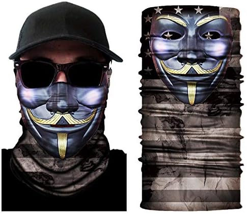 USChoice Outdoor Face Mask Face Shield for Men, Dust Face Mask Face Shield Sun Mask Neck Gaiter 3D Stretchable Magic Scarf Seamless Bandana Balaclava Headband for Women Cycling Fishing Hiking