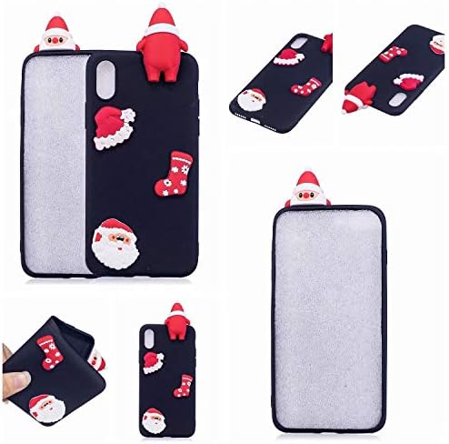 Maoerdo iPhone 11 Pro Max Case,[Send Pen] 3D Cartoon Cute Christmas Pattern with Anti-Scratch Shock-Absorption Shockproof Durable Gel TPU Cover for Apple iPhone 11 Pro Max 6.5 inch (2019) - Black