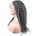 Dreambeauty 13X4 Lace Front Human Hair Wig Deep Curly 100% Brazilian Virgin Remy Human Hair Glueless Lace Front Wig with Baby Hair for Black Women Natural Black Color 16 inch