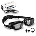 EARTIME Swimming Goggles, Swim Goggles for Adult Men Women Youth Anti Fog UV Protection No Leaking Swim Glasses with Case Protection & Nose Clip & Ear Plugs