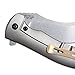 Zero Tolerance (0920 George Titanium Folding Knife; Manual Open, CPM 20 CV Stonewash Finish Stainless Steel, KVT Ball-Bearing System, Reversible Pocketclip; 5.4 oz, 3.9 in. Blade, 9 in. Total Length
