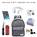 School Bag Canvas Book Bag School Backpacks With Pen Bag for boys girls (Grey)