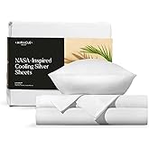 Miracle Made Breathable Cotton Bed Sheets, 4-Piece Set – Silver-Treated, Soft and Cool-to-The-Touch Lightweight Bedding Designed for Hot Sleepers – Full Size, White