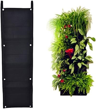 Geloral 7 Pockets Vertical Wall Garden Planter-Wall Mount Living Growing Bag Felt Indoor/Outdoor Pot