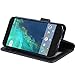 Abacus24-7 Google Pixel XL Case, Wallet with Leather Flip Cover and Stand, Black