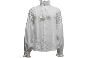 Cacycasa Mens Steampunk Renaissance Medieval Gothic Victorian Pirate Shirt