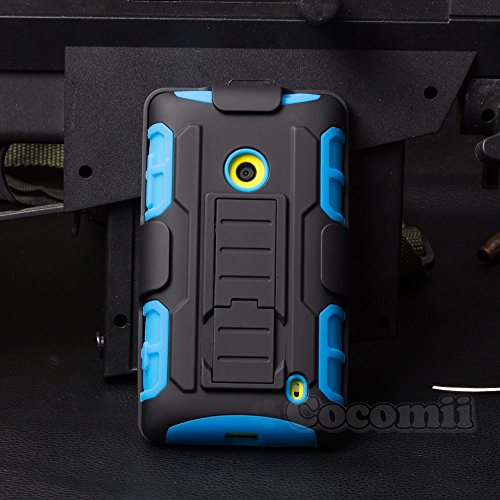 Nokia Lumia 520 Case, CocomiiÂ® [HEAVY DUTY] Robot Case *NEW* [ULTRA FUTURE ARMOR] Premium Belt Clip Holster Kickstand Bumper [MILITARY DEFENDER] Full-body Rugged Dual Layer Cover (Black/Blue) â˜…â˜…â˜…â˜…â˜…
