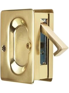 Emtek Pocket Door Privacy Lock Set Satin Brass Amazon Com
