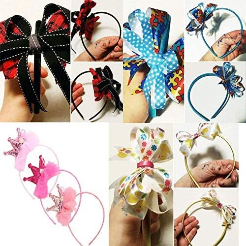 Candygirl 26pcs Satin Headbands for Girls DIY Alice Band for Baby Girls Headbands Colourful Ribbon Covered Head Band - Image 5