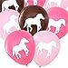 Horse Latex Balloons, 16 count (Pinks & Dark Brown)