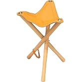 Jack Richeson 694061 Three Leg Wood Artist Folding Stool, Saddle Leather