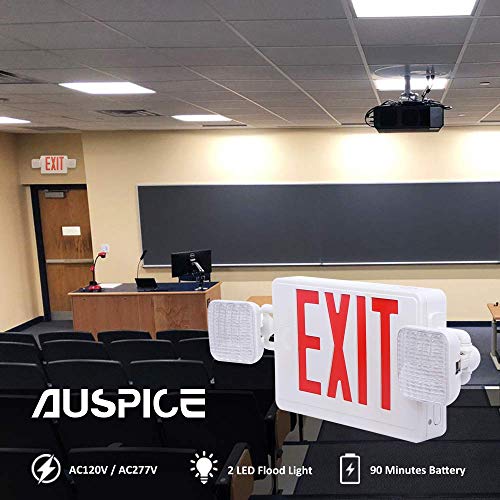 image for Exit Signs, AUSPICE LED Exit Sign Battery, Emergency Exit Sign, Self C
