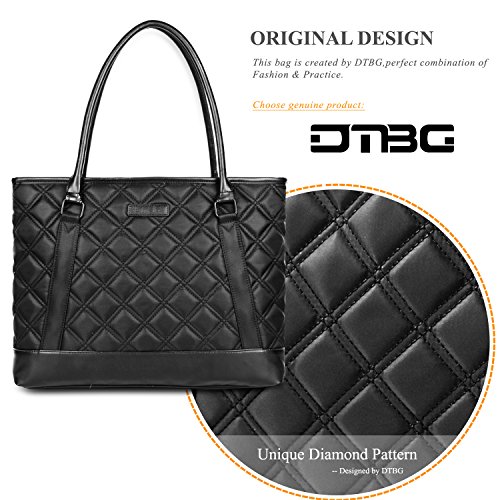 Laptop Tote Bag, DTBG 15.6 Inch Nylon Classic Diamond Pattern Travel