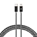 Kinbashi 4 Pack ( 2x3FT , 2x6FT ) USB-C to Lightning 8Pin, Lightning to Type-C Charging Cable (Grey-in-Black)