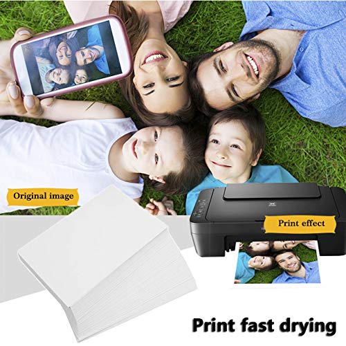 HeCloud 100 Sheets 4"x 6" High Glossy photographic Paper Waterproof Professional Photo Paper Works with All Inkjet Printers 230gsm