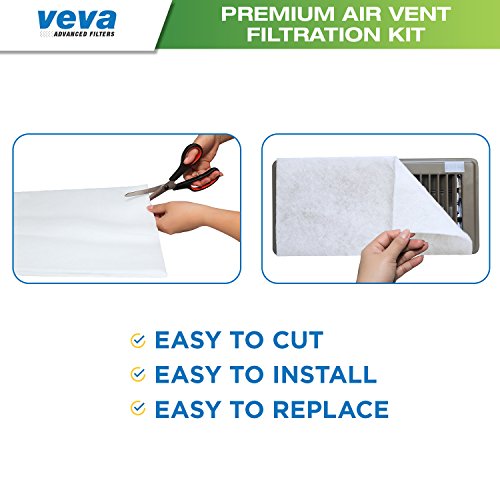 VEVA Premium Air Vent Filters for Home & AC 72"" x 16"" Electrostatic