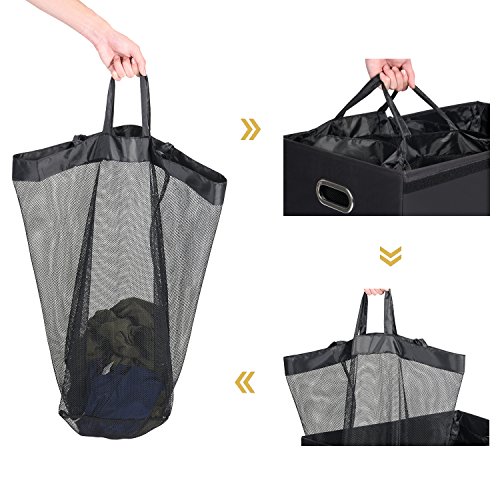 MaidMAX Double Laundry Hamper Sorter with Lid, 2 Removable