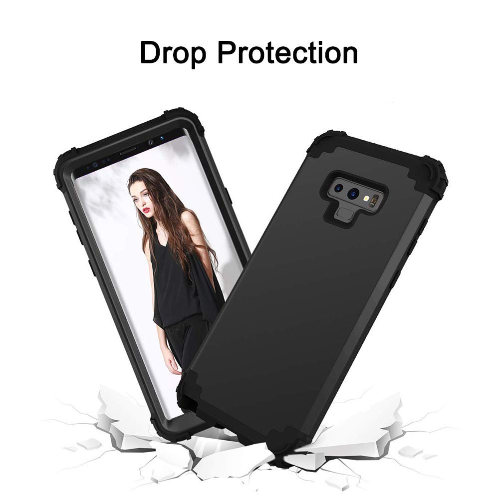 SHUANGFANG Samsung Galaxy Note 9 Protective Case,Defender Full Body Protection Rugged case Galaxy Note 9 (2018) (Note9 L Black)