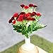 SOLEDI 1 Bunch 25-stem Artificial Flower Dianthus Caryophyllus Carnation Fake Silk Flower Plastic Flower Arrangement Wedding Party Home Garden Decor Room Decoration New