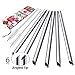 Set of 2 Stainless Steel Boba Straws with Cleaning Brush & Angled-Tip Straws with Carry Bag by Teivio, Wide Bubble Tea & Smoothie Straw with Silicone Tips, 12mm/0.5