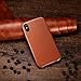 Xcentz iPhone X Leather Case, Genuine Leather Case for iPhone X, Slim American Leather Case for iPhone X, Individual Metal Buttons, Microfiber Lining and Wireless Charging