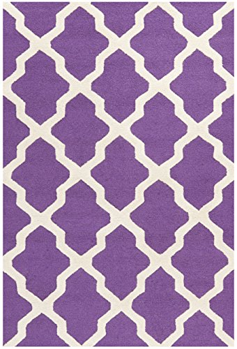 SAFAVIEH Cambridge Collection Accent Rug - 2'6" x 4', Purple & Ivory, Handmade Trellis Wool, Ideal for High Traffic Areas in Entryway, Living Room, Bedroom (CAM121K) at Amazon