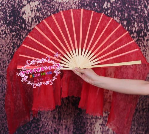 Amazon コスプレ小物 道具 扇子 せんす 踊り用の舞扇子 中国風 赤 仮装舞踏会 ステージ イベント ハロウィーンに コスプレ 仮装 通販