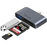 Qwiizlab 4-in-1 SD/Micro Card Readers, 5Gbps USB 3.0, USB C Hub Adapter for 2023 MacBook Pro M2 Pro, Pro Max, iPad Pro, Surfa