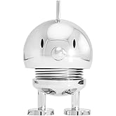 Hoptimist Bumble, Home Decor Ornament - Danish Design, Plastic W/Metal Spring, Small Chrome- Creates Cheerful Movement
