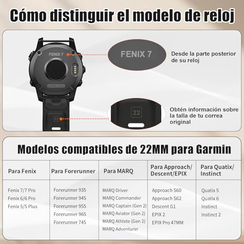 NotoCity Garmin Fenix 5/6/6 pro/7, 22mm Silicone Strap for Garmin Fenix 5 Plus/8 47mm/7 Pro, Instinct/2, Forerunner 935/945, Epix 2, Descent G1, Approach S60, Quatix 5(4 Pack)