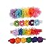 Baby Headbands Girl's Elastic Flowers Headband for Girl Children Headdress Rainbow Pack Of 4