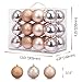 AMS 2.36''/60mm 24ct Christmas Balls Hollow Out Carved Tree Pendants Shatterproof Ornaments Seasonal Decorations for Wedding,Halloween,Party(Champagne)