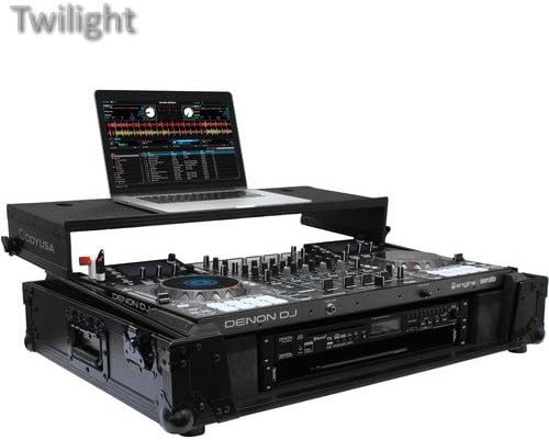 Odyssey Innovative Designs Denon MCX8000 DJ Controller Black Label Glide Style Case with Lower 19" 2U Rack Space (Black)