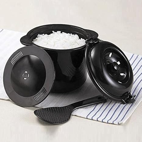 Amazon 電子レンジ専用炊飯器 ご飯 簡単 時短で炊飯 おかゆ カレー 蒸しパン 計量カップ しゃもじ付き 備長炭配合 調理器 調理釜 スチーマー キッチングッズ 節約 省エネ 2合炊き ちびくろちゃん 備長炭入り 日本製 調理 製菓道具 オンライン通販
