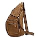 Polare Cool Real Leather Cross Body Sling Bag Chest Bag Backpack Large