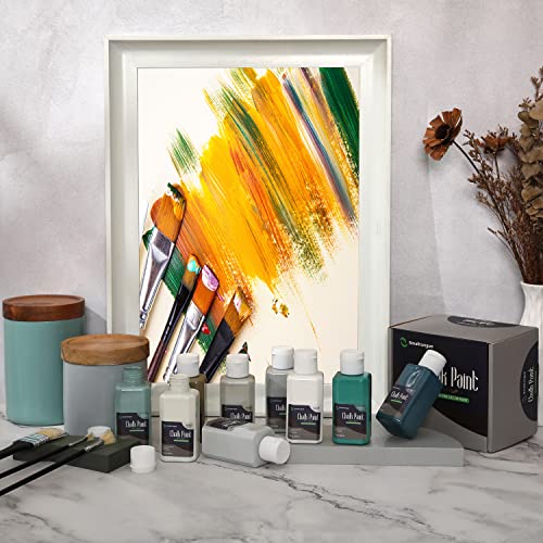 Smalltongue Chalk Furniture Paint Set, 9 Colors(4oz/120ml) Ultra Matte Finish Chalk Acrylic Craft Paint Set, Perfect for Wooden Furniture, Cabinet, Home Decor, For Beginner