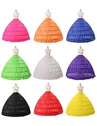 MISSYDRESS Completo línea A de 6 aros largo hasta el piso, vestido de novia, combinación para vestido.