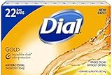 Dial Antibacterial Deodorant Gold Bar Soap, 4 Ounce (Pack of 22) Net Wt 5.5 LBS