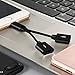 SHARKK Bus-Powered USB Hub 3.0 4-Port Compact High Speed Charger USB Charger 5Gbps Transfer Rate with a Built-in 12 USB 3.0 Cable