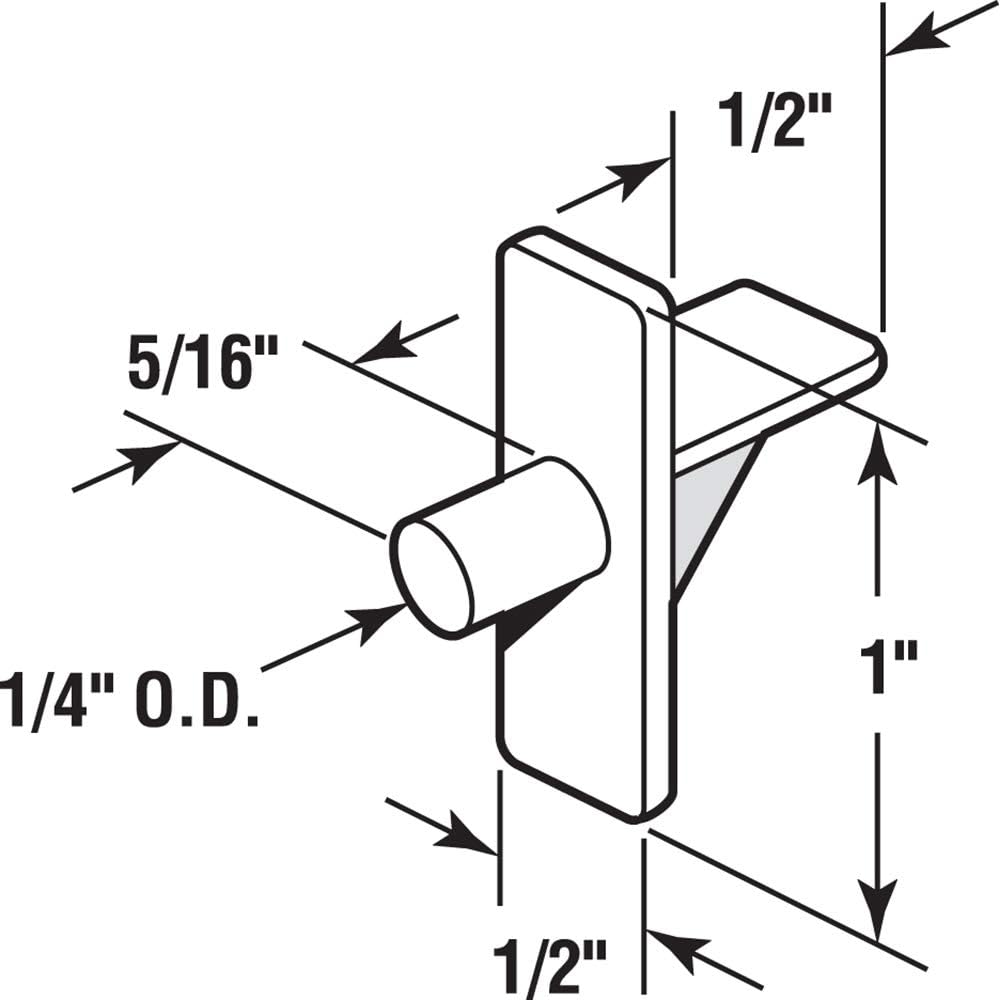 Slide-Co 243409 Plastic Shelf Support Pegs, Clear (12pk) – 5mm Outside Diameter - Easily Replace Missing or Broken Shelf Supports – Serrated Stems for Stronger Grip - Easy to Install: Home Improvement