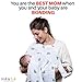 Unique MOM and I Design, Premium Muslin Swaddle Blankets (2 Pack), Natural, Extra Soft, Large 47X47, Boys & Girls, Include Baby Bib, Infant to Toddler, Baby Shower Gift Set