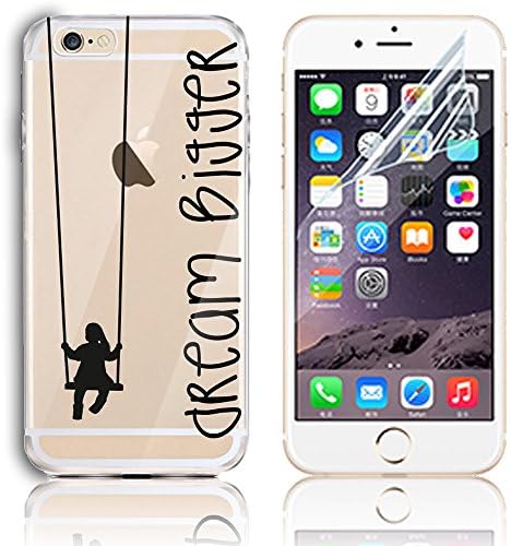iPhone 6S Plus Case,iPhone 6 Plus TPU Cover with Free Screen Protector, Sunroyal Clear Soft TPU Silicone Gel Shock Proof Soft Durable Scratch Resistant Rubber Transparent Skin Shell Protective Case Cover for iPhone 6 Plus 6S Plus 5.5 inch with Beautiful Colourful Pattern Design - Girl