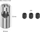 sourcing map 5mm to 3.175mm Pinion Gear Adapter Drive Shaft Coupler Reducer view 2